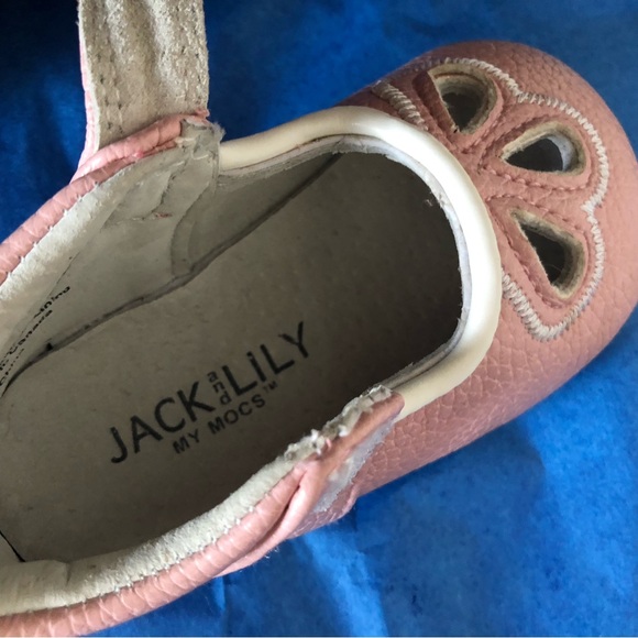 Jack and Lily My Mocs pink leather Velcro shoes size 12-18 baby girls - Picture 10 of 11